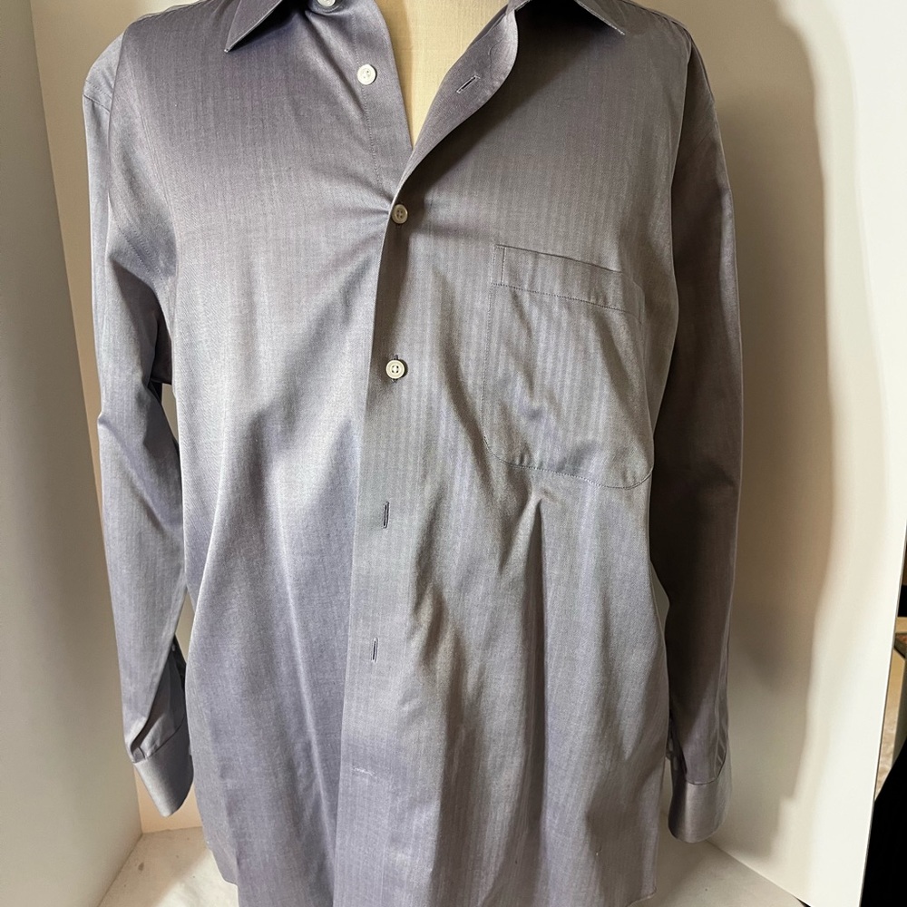 Men's Gray/Purple Dress Shirt